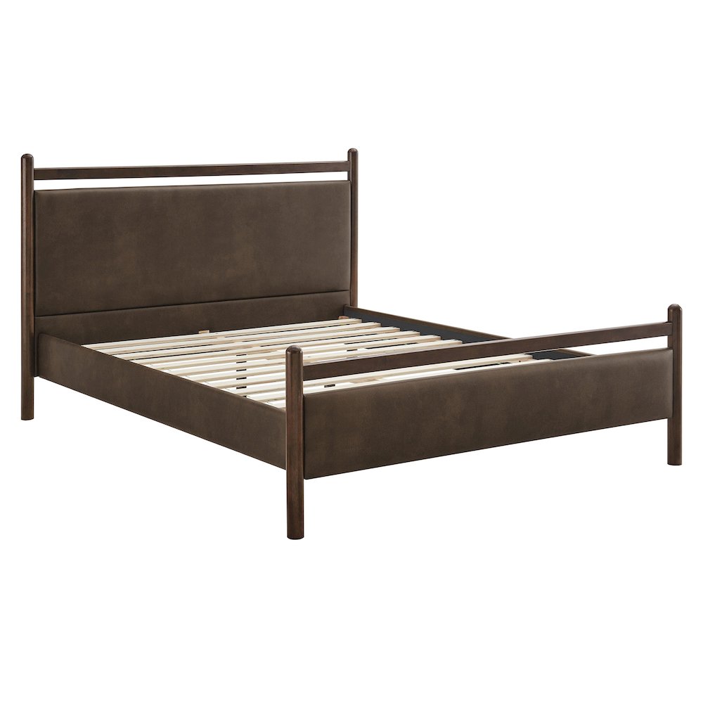 Ginny Queen Size Vegan Leather Platform Bed Frame