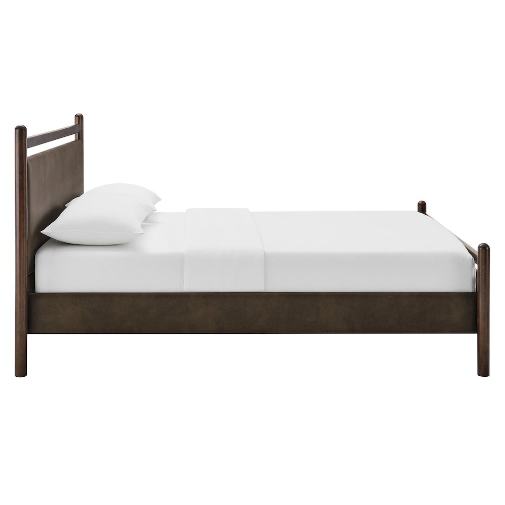 Ginny Queen Size Vegan Leather Platform Bed Frame
