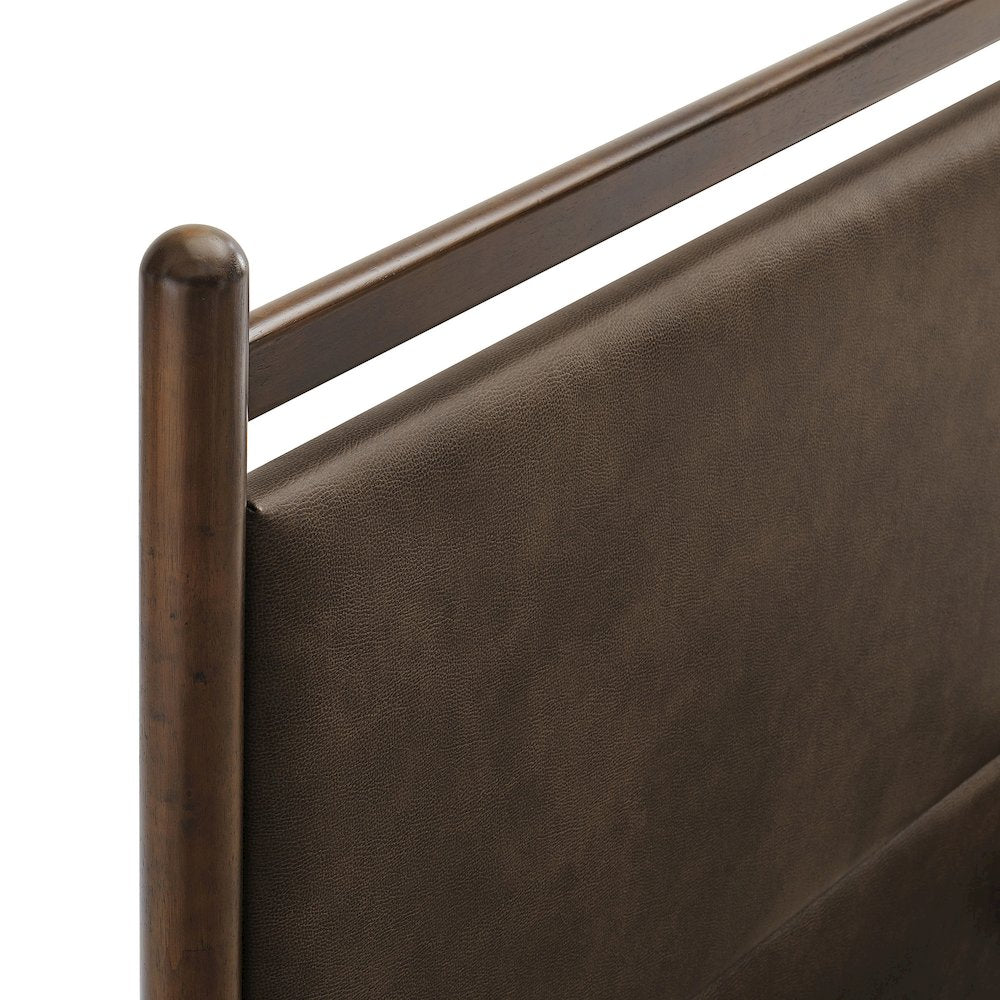 Ginny Queen Size Vegan Leather Platform Bed Frame