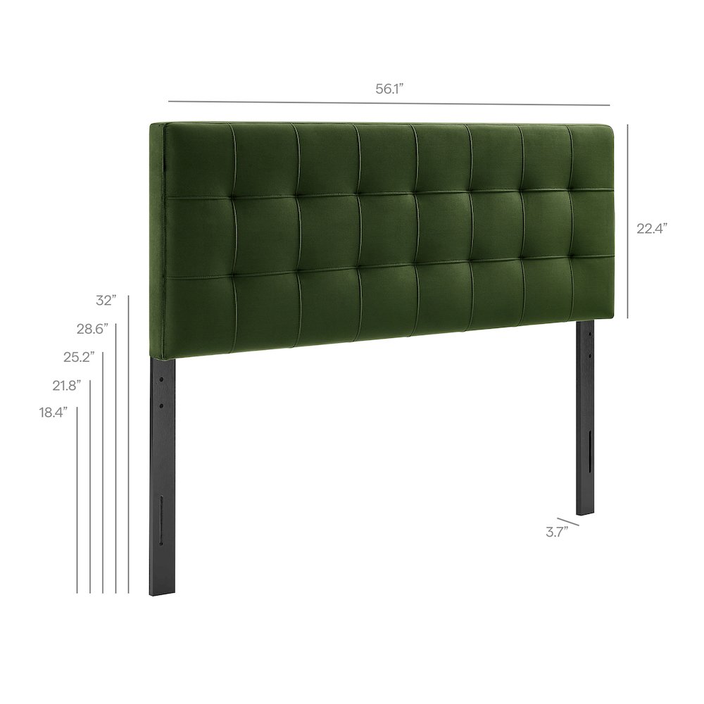 Lily Stain-Resistant Performance Velvet Full Size Headboard