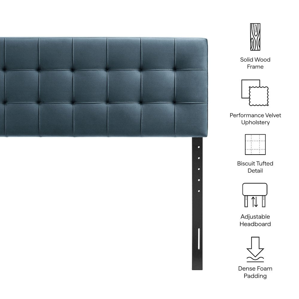 Lily Stain-Resistant Performance Velvet Queen Size Headboard