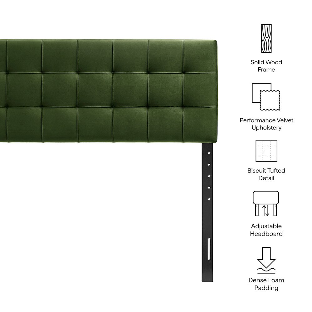 Lily Stain-Resistant Performance Velvet Queen Size Headboard