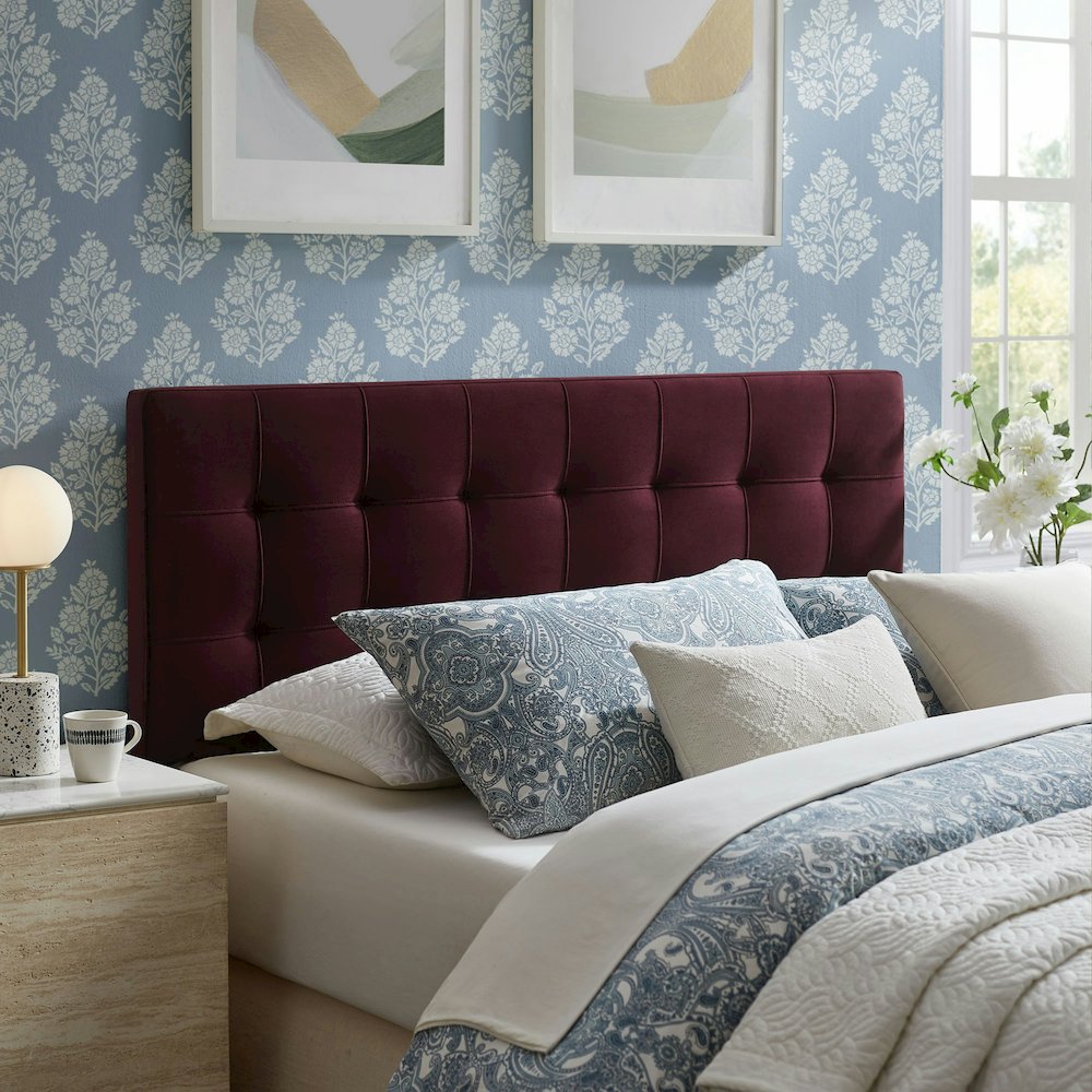Lily Stain-Resistant Performance Velvet Queen Size Headboard