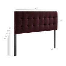 Lily Stain-Resistant Performance Velvet Queen Size Headboard