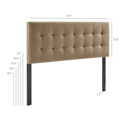Lily Stain-Resistant Performance Velvet Queen Size Headboard
