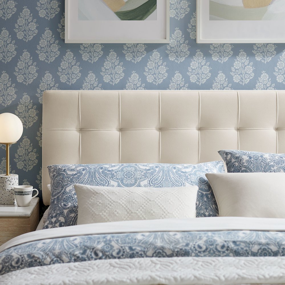 Lily Stain-Resistant Performance Velvet King Size Headboard