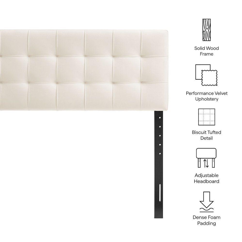 Lily Stain-Resistant Performance Velvet King Size Headboard