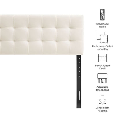 Lily Stain-Resistant Performance Velvet King Size Headboard