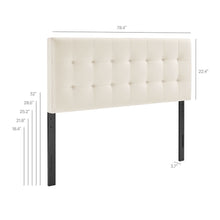 Lily Stain-Resistant Performance Velvet King Size Headboard