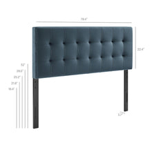 Lily Stain-Resistant Performance Velvet King Size Headboard