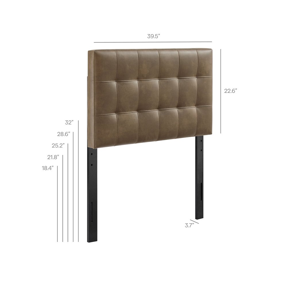 Lily Vegan Leather Twin Size Headboard
