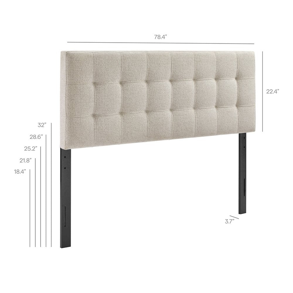 Lily Upholstered King Size Headboard