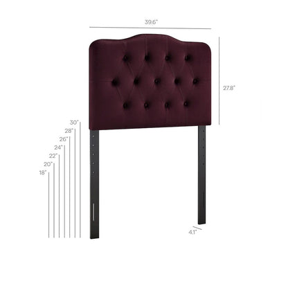 Annabel Stain-Resistant Performance Velvet Twin Headboard