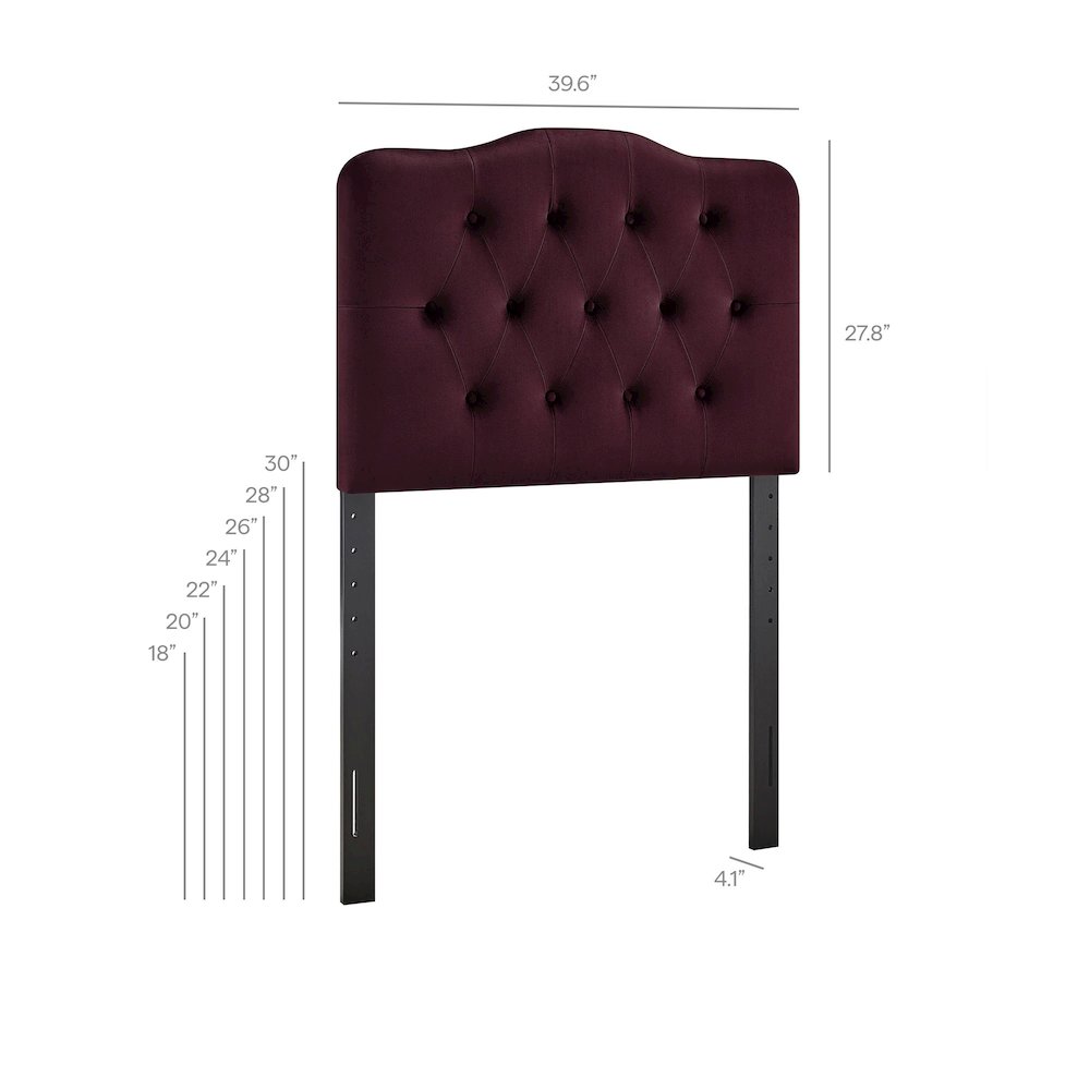Annabel Stain-Resistant Performance Velvet Twin Headboard