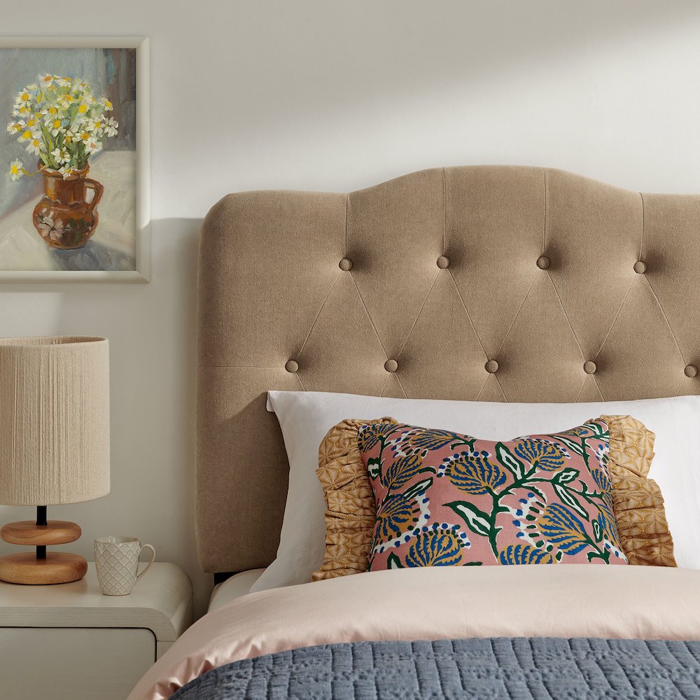Annabel Premium Linen Blend Twin Headboard