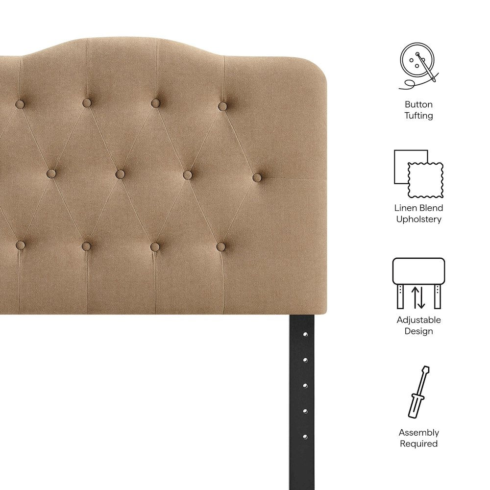 Annabel Premium Linen Blend Twin Headboard