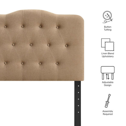 Annabel Premium Linen Blend Twin Headboard