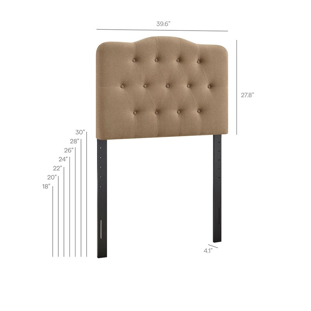 Annabel Premium Linen Blend Twin Headboard