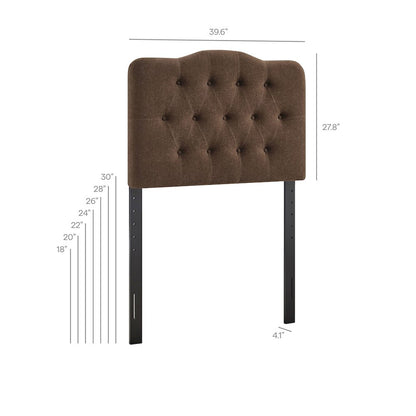 Annabel Premium Linen Blend Twin Headboard