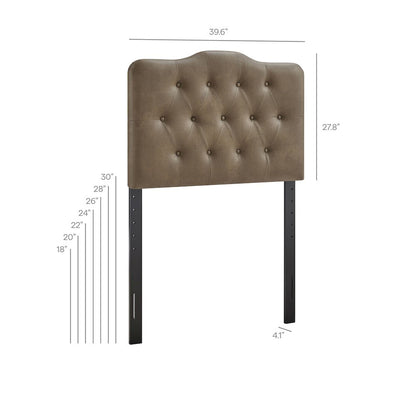 Annabel Faux Leather Twin Headboard