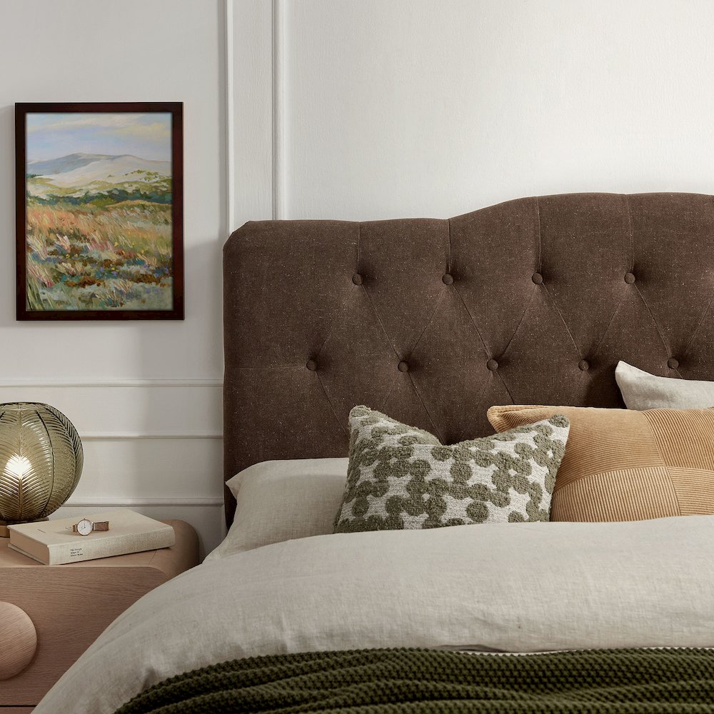 Annabel Premium Linen Blend Full Headboard