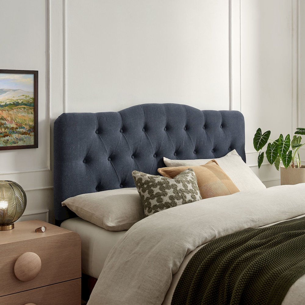 Annabel Premium Linen Blend Full Headboard