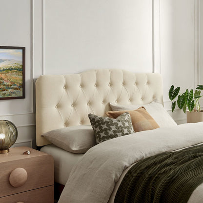 Annabel Premium Linen Blend Full Headboard