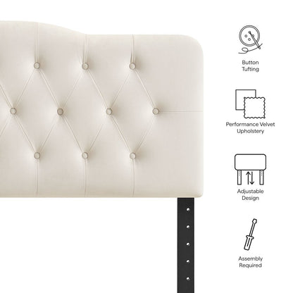 Annabel Stain-Resistant Performance Velvet Queen Headboard