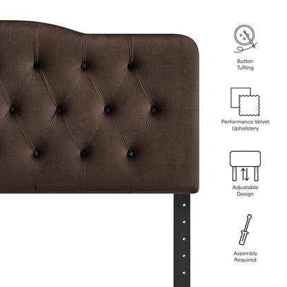 Annabel Stain-Resistant Performance Velvet Queen Headboard