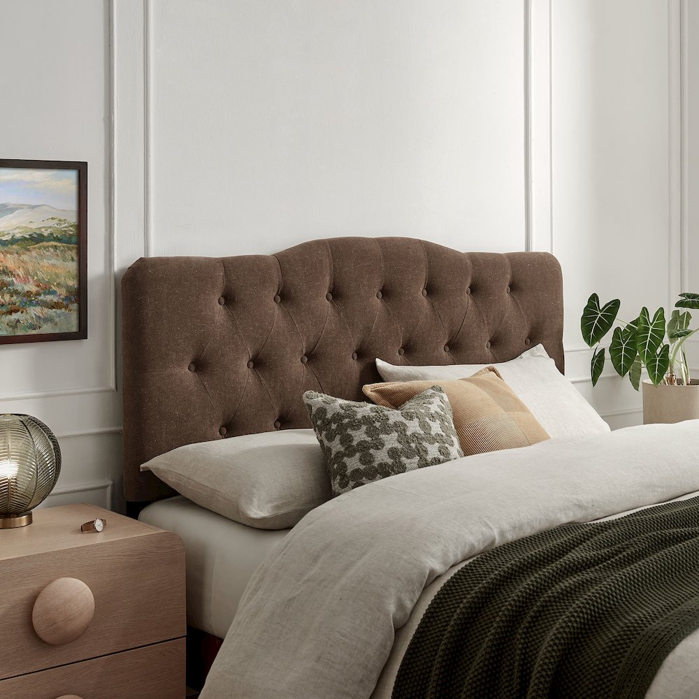 Annabel Premium Linen Blend Queen Headboard