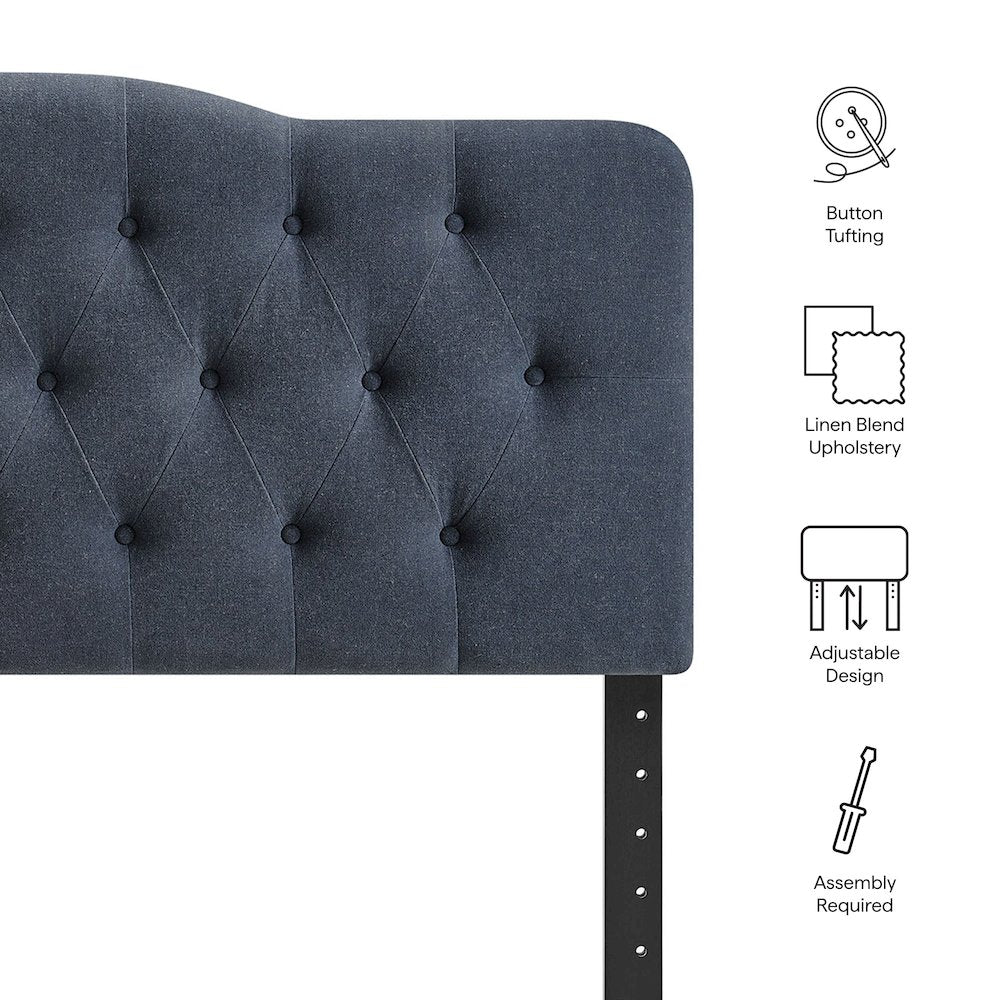 Annabel Premium Linen Blend Queen Headboard