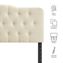 Annabel Premium Linen Blend Queen Headboard