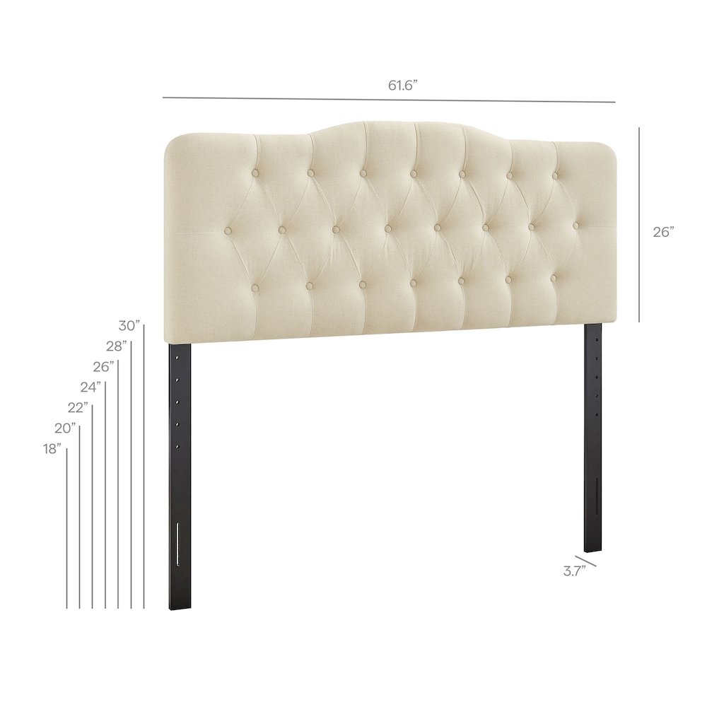 Annabel Premium Linen Blend Queen Headboard