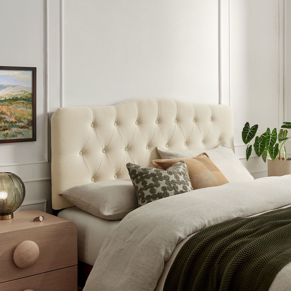 Annabel Premium Linen Blend King Headboard