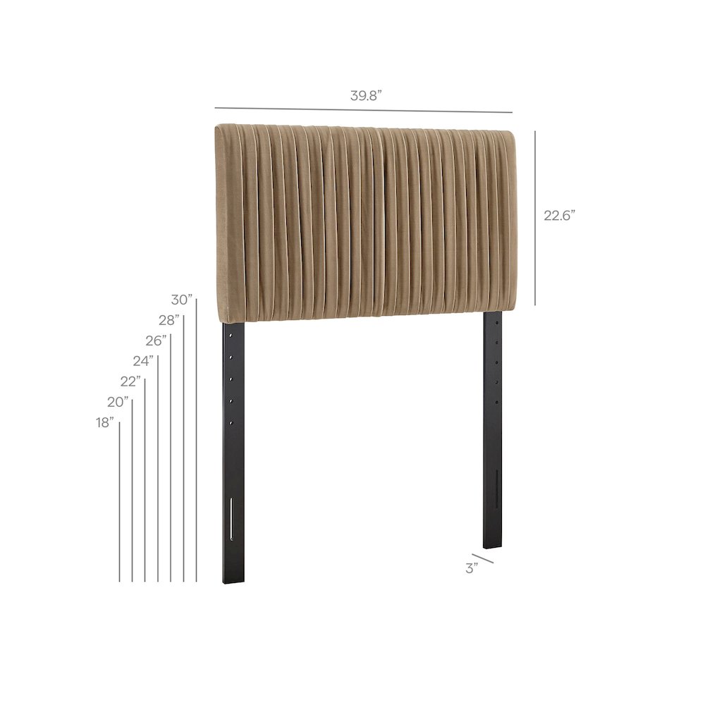 Eloise Stain-Resistant Performance Velvet Twin Headboard