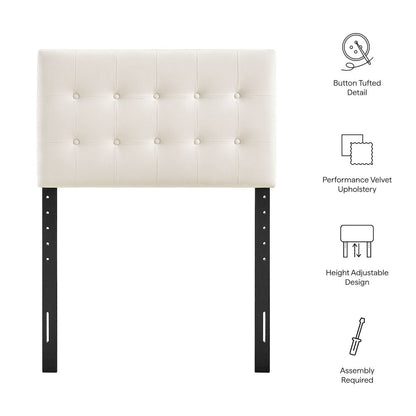 Emily Stain-Resistant Performance Velvet Twin Size Headboard