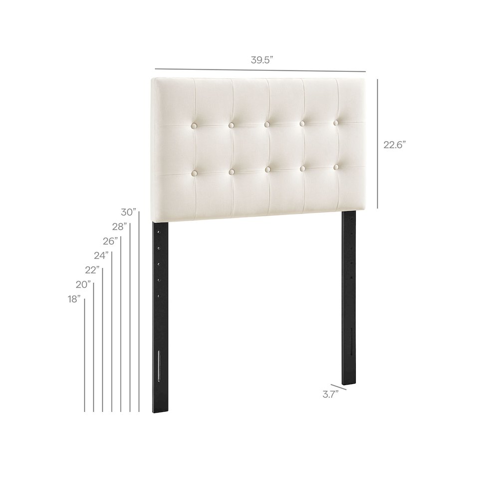 Emily Stain-Resistant Performance Velvet Twin Size Headboard