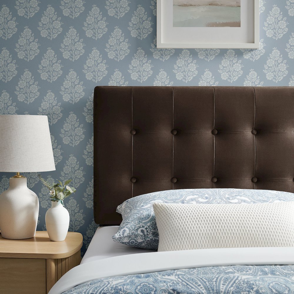 Emily Stain-Resistant Performance Velvet Twin Size Headboard