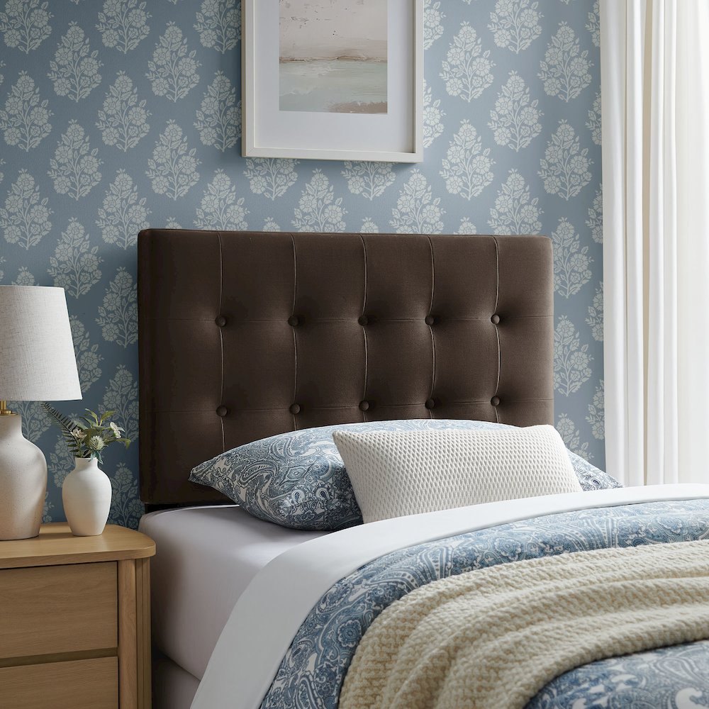 Emily Stain-Resistant Performance Velvet Twin Size Headboard