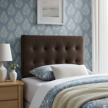 Emily Stain-Resistant Performance Velvet Twin Size Headboard