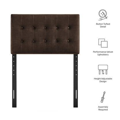 Emily Stain-Resistant Performance Velvet Twin Size Headboard