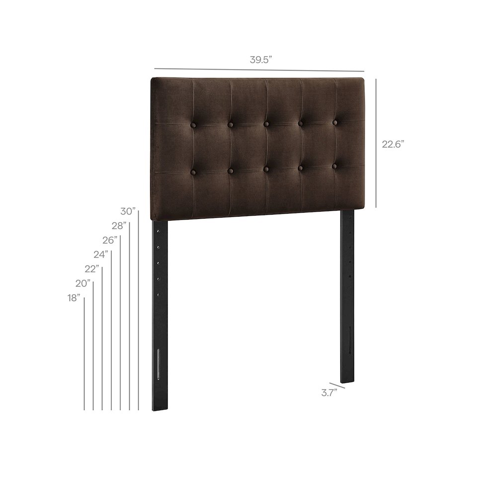 Emily Stain-Resistant Performance Velvet Twin Size Headboard