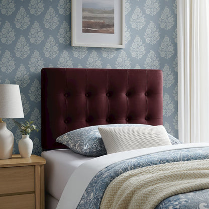Emily Stain-Resistant Performance Velvet Twin Size Headboard
