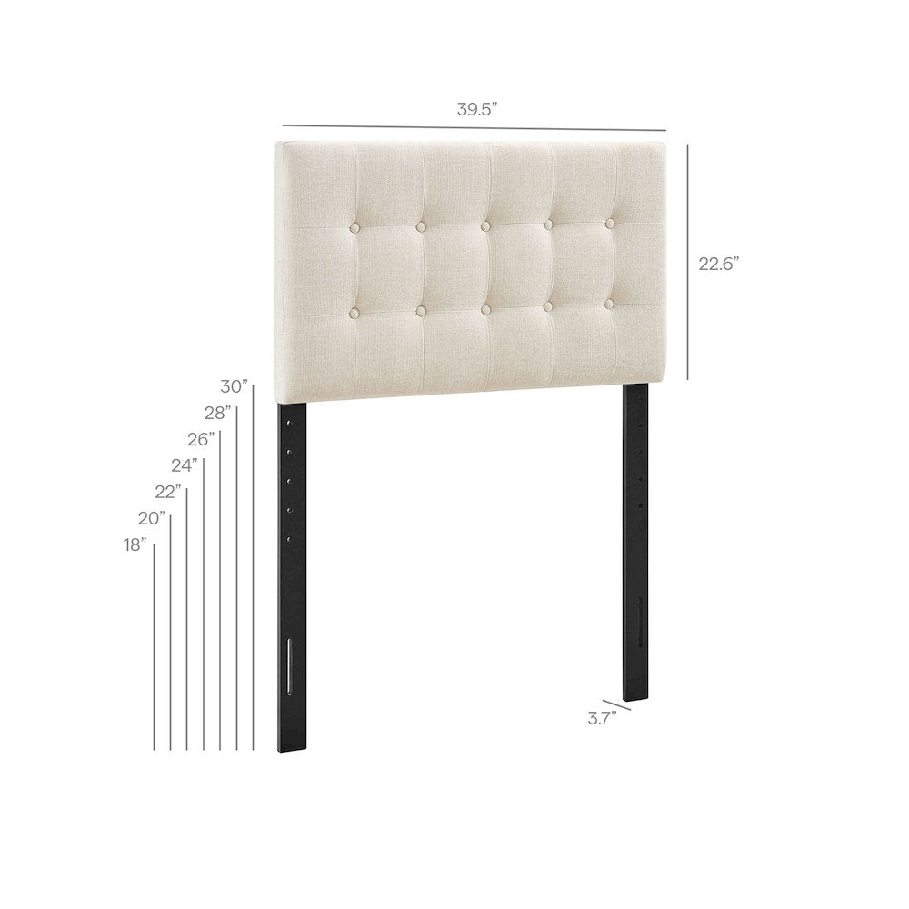 Emily Fabric Upholstered Twin Size Headboard