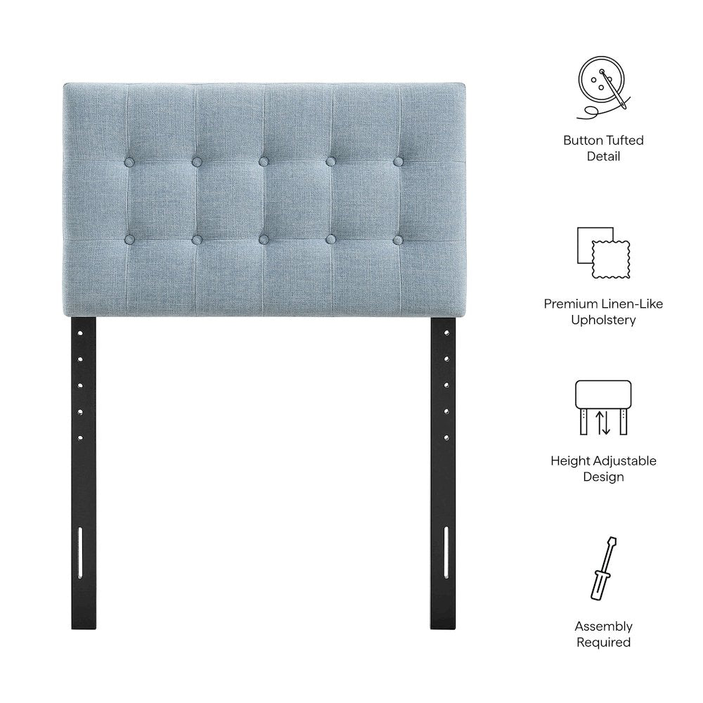 Emily Fabric Upholstered Twin Size Headboard