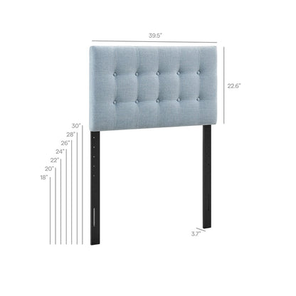 Emily Fabric Upholstered Twin Size Headboard