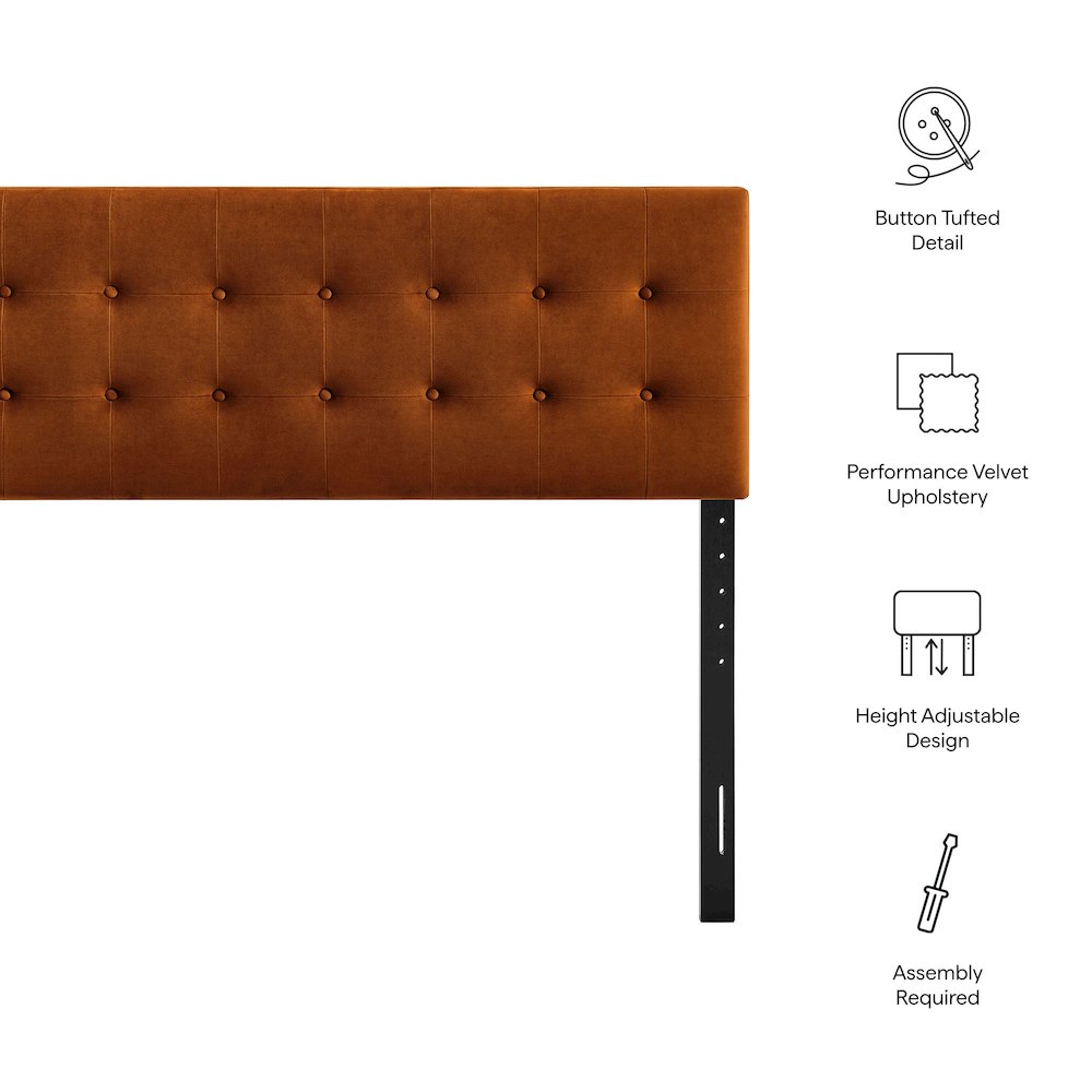 Emily Stain-Resistant Performance Velvet Full Size Headboard