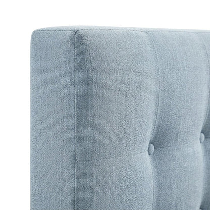 Fabric Upholstered Full Size Headboard Only, Padded and Adjustable, Sky Blue