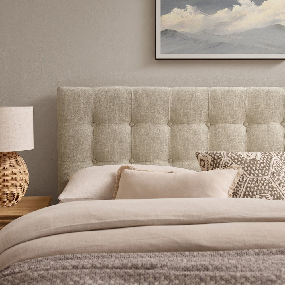 Emily Fabric Upholstered Queen Size Headboard