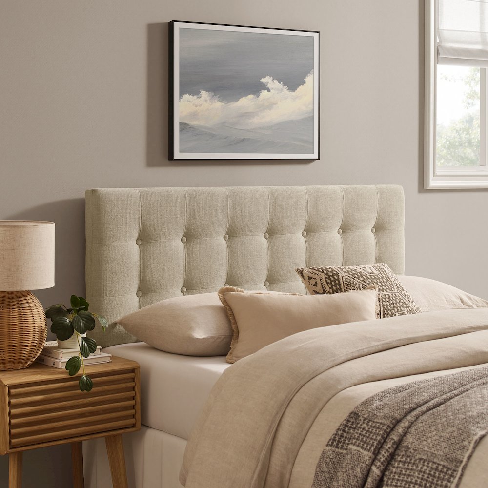 Emily Fabric Upholstered Queen Size Headboard